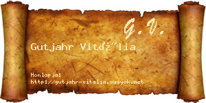 Gutjahr Vitália névjegykártya